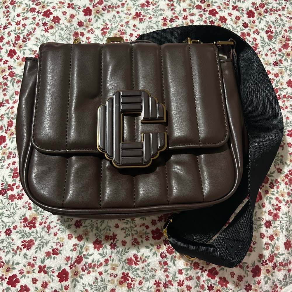 Carvela Brown Quilted Shoulder Bag